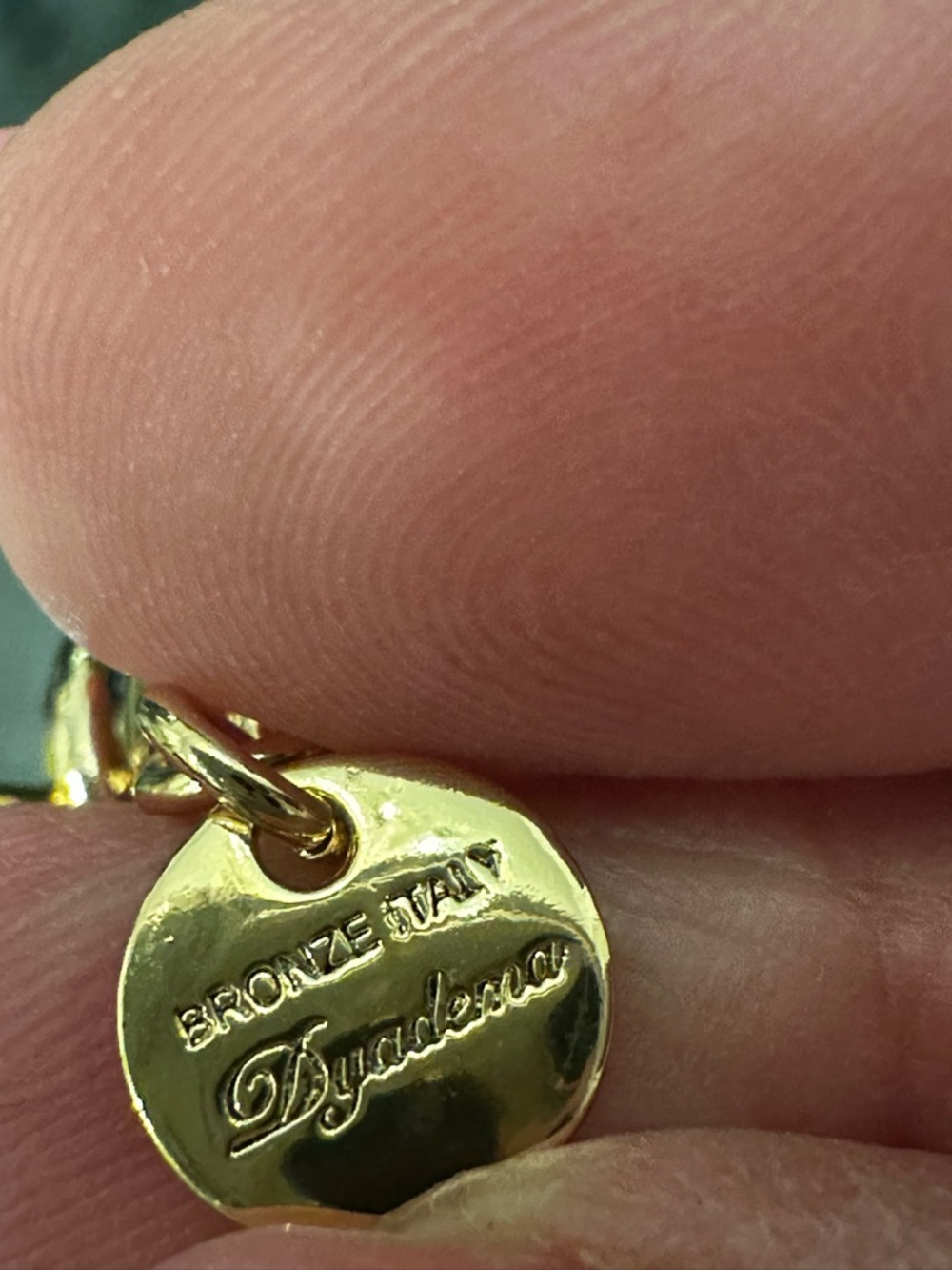 Mia Fiore Gold Chain Necklace Sterling Silver Plated Bronze Coin Pendant Italy - Picture 12 of 14